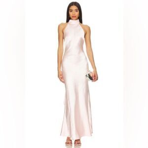 NWT REVOLVE Evianna Gown in Rosewater PinkMISHA Elegant Satin Evening Gown, XS